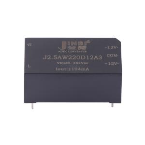 金臂 J2.5AW220D12A3 2.5W,AC-DC,双路12V输出,2500隔离