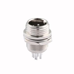 LICQ GX12连接器插座4针4芯圆形螺纹(线缆)连接器 AD.GZ.GX12.304.NYL