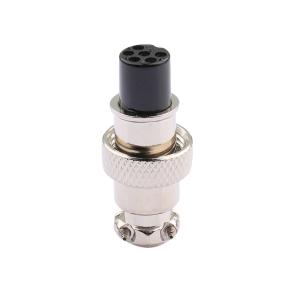 LICQ GX12连接器插头6针6芯圆形螺纹(线缆)连接器 AD.MT.GX12.306.NYA