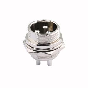 LICQ GX16连接器插座3针3芯圆形螺纹(线缆)连接器 AD.GZ.GX16.303.NYL