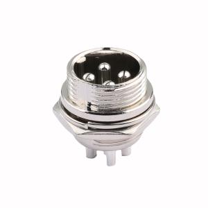 LICQ GX16连接器插座4针4芯圆形螺纹(线缆)连接器 AD.GZ.GX16.304.NYL