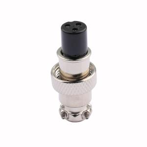 LICQ GX12连接器插头3针3芯圆形螺纹(线缆)连接器 AD.MT.GX12.303.NYA
