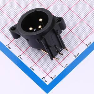 3Pin 卧式公座 镀金