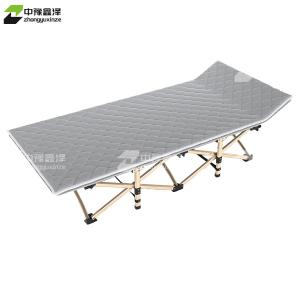 中豫鑫泽ZYXZXZ4073141简易折叠床午休床便携床 灰色方管含亲肤棉垫