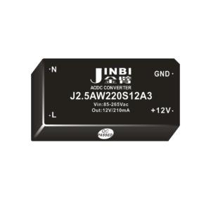 JINBI(金臂) 2.5w,AC-DC,单路12V输出,2500V隔离 J2.5AW220S12A3