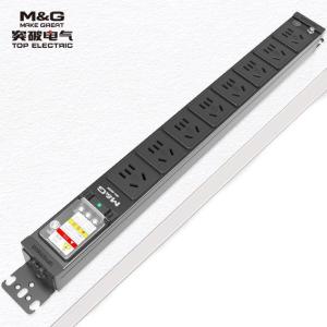MAKE GREAT(突破电气) 曜石黑 16A 自接线盒、热插拔指示灯 8位 新国标五孔