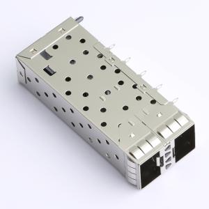 光纤笼子 光纤屏蔽罩 SFP+2x1连接器外壳 压接式带导光柱