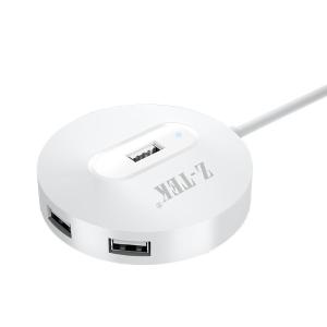 Z-TEK(力特)USB扩展坞 USB2.0转四口USB2.0 集线器 线材1.2M 白色(不带电源) ZY404