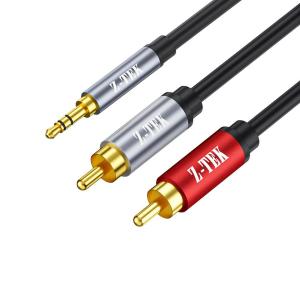 Z-TEK(力特)3.5公 转 2RCA音频线 镀金 15米 ZAV007-150