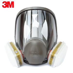 3M6800+6006全面罩防毒面具7件套防护多种气体甲醛酸性有机蒸汽化工气体实验防护  1套(七件套)