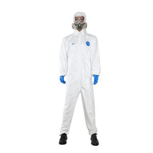 杜邦(DUPONT)防护服TBM001特卫强舒适透气带帽连体服防粉尘玻璃纤维油漆喷雾 白色 M-3XL 1件/袋