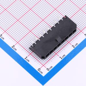 间距:3.0mm Pin数:8P 单排，针座 直插180° 黑色 PA9T UL94V-0 -40℃~+105℃436500815