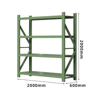 初嘉HJ-07中型货架仓储家用层架2000*600*2000mm 深绿色每层200/KG