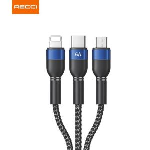 RECCI  星辉三合一6A数据线RTC-T12黑色