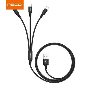 RECCI 速风系列一拖三数据线RCS-D120黑色