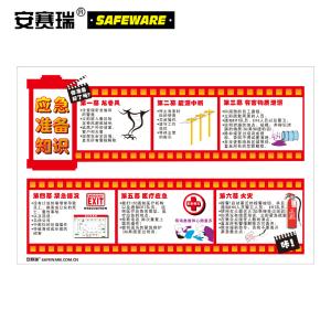 安赛瑞 安全教育海报(应急准备知识)应急知识宣传海报 塑料板 50×75cm 30414