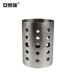 安赛瑞 不锈钢存储架 沥水置物筷子架 收纳桶  小号 椭圆形 26369