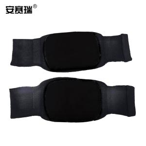 安赛瑞 加厚保暖护膝 防寒加绒护腿膝盖套 执勤骑行防冻护腿套男女通用 1对装 13号黑色绒 300165