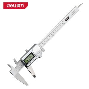 deli得力DL311200数显卡尺200mm锌合金专业(红)(把)