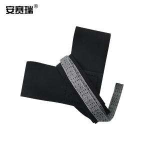 安赛瑞 防静电脚腕带 无线脚环 脚筋带 带魔术贴可调节脚跟带 无尘车间脚环带 黑色 300609