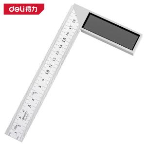deli得力DL302200钢角尺200mm铝压铸(黑)(把)