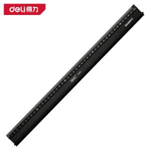 deli得力DL8245防护尺450mm铝合金(黑)(把)