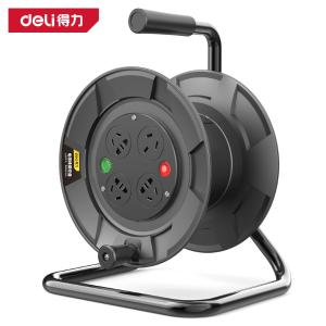 deli得力DL8830-15电缆线盘最大装30m1.5线径空盘16A(黑(台
