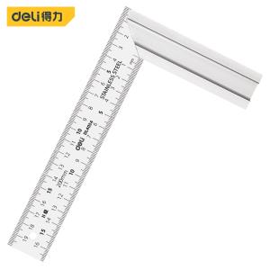 deli得力DL4034钢角尺200mm铝型材(银)(把)