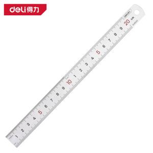 deli得力DL8020钢直尺200mm(银)(把)