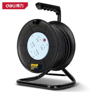 deli得力DL8830S电缆线盘30m1.0线径10A(黑)(台)
