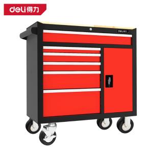 deli得力DQ02308八抽屉工具车1120×460×1060mm(红)(台)