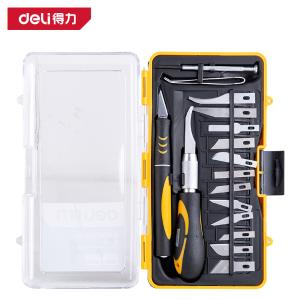 deli得力DL-DP1组合雕刻刀16件套(黄)(把)