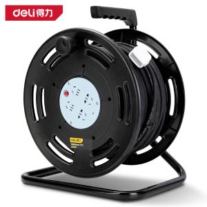 deli得力DL8850S电缆线盘50m1.5线径10A(黑)(台)