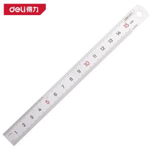 deli得力DL8015钢直尺150mm(银)(把)