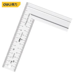 deli得力DL4033钢角尺150mm铝型材(银)(把)