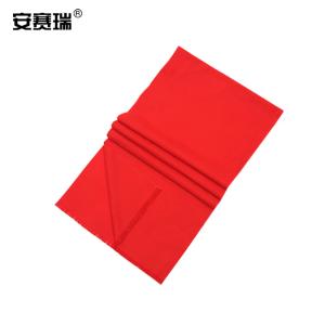 安赛瑞 秋冬保暖红围巾 双面披肩 企业年会活动颁奖男女围脖 斜纹短须 301025