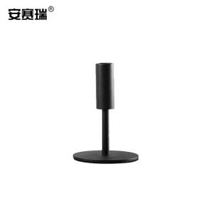 安赛瑞 铁艺蜡烛台 停电应急蜡烛托架 烛台摆件 蜡烛道具 黑色小号 310862