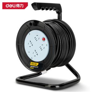 deli得力DL8820S电缆线盘20m1.0线径10A(黑)(台)