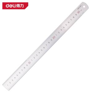 deli得力DL8030钢直尺300mm(银)(把)