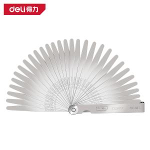 deli得力DL9506塞尺100Lx0.02-1.00mm_32件套(银)(把