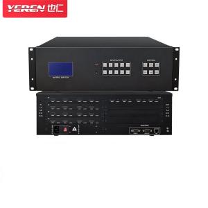 也仁HDMI矩阵切换器16进4出4K高清无缝切换 画面拼接矩阵带音频分离 插卡式多屏拼接控制系统 YR-AL13