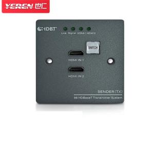 也仁HDMI86面板模块 HDBaseT面板模块 HDMI墙插地插桌插面板 HDMI网线延长器发射面板 YHG-70