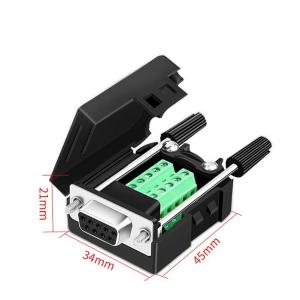 也仁 DB9免焊接头 RS232/485/422插头 9针COM口插头 免焊串口转接母头 单个装 CKX20