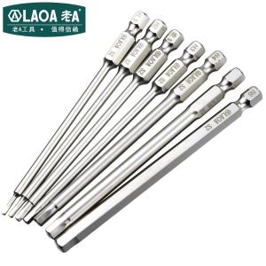 LAOA(老A)2PCS 1/4"系列内六角批嘴批头 H1.5