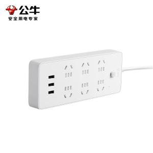 公牛(BULL) GNV-UUN153 3usb接口6孔全长3米 排插