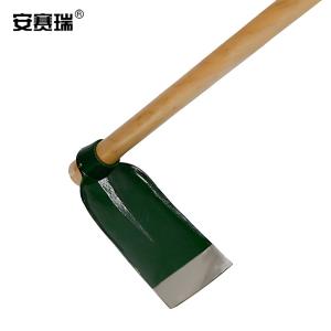 安赛瑞 锄头 钢制园林园艺开荒翻地农用除草条圆大锄头 90cm椿木长柄 軍印 27104