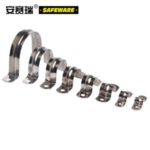 安赛瑞 不锈钢骑马卡 304不锈钢骑马卡固定卡马鞍卡欧姆卡U型卡水管卡子 M90(100个装)22639