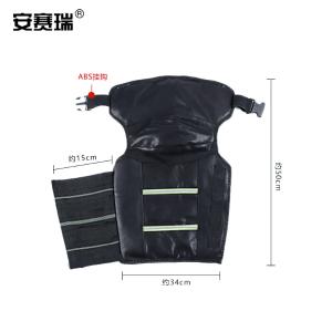 安赛瑞 冬季保暖护膝 反光防寒保暖护具 秋冬户外PU加厚加绒防水护腿全包 25564