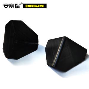 安赛瑞 包装箱三面塑料护角包角 快递物流纸箱包角 纸箱防碰撞塑料护角 黑色 75×75×75mm(200个装)23564