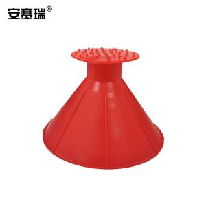 安赛瑞 汽车除雪铲 车用除冰铲玻璃除霜工具 多功能锥形刮雪扫雪装备中号红色 330067